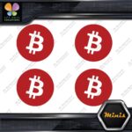 Compatible BTC Currency Sign B Logo Emblem of 4 MINI SIZE Decals Stickers Vinyl - Image 8