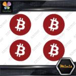 Compatible BTC Currency Sign B Logo Emblem of 4 MINI SIZE Decals Stickers Vinyl - Image 9