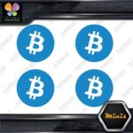 Compatible BTC Currency Sign B Logo Emblem of 4 MINI SIZE Decals Stickers Vinyl - Image 10