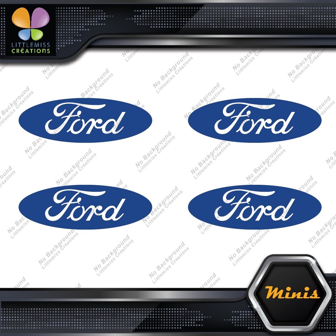 Compatible Ford Oval No Outline Wheels Caps 4 MINI SIZE Decals Stickers Vinyl 277503437533 Compatible Ford Oval No Outline Wheels Caps 4 MINI SIZE Decals Stickers Vinyl - Image 1
