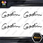 Compatible Godin Guitars Script Name Pack of 4 MINI SIZE Decals Stickers Vinyl