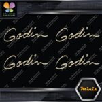 Compatible Godin Guitars Script Name Pack of 4 MINI SIZE Decals Stickers Vinyl - Image 23