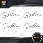 Compatible Godin Guitars Script Name Pack of 4 MINI SIZE Decals Stickers Vinyl - Image 4