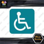 Handicap Rounded Square Wheelchair Sign Disabled Parking Decals Stickers Vinyl - Image 13