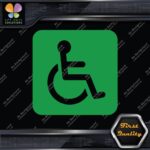 Handicap Rounded Square Wheelchair Sign Disabled Parking Decals Stickers Vinyl - Image 14