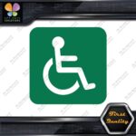Handicap Rounded Square Wheelchair Sign Disabled Parking Decals Stickers Vinyl - Image 15