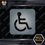 Handicap Rounded Square Wheelchair Sign Disabled Parking Decals Stickers Vinyl - Image 18