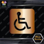 Handicap Rounded Square Wheelchair Sign Disabled Parking Decals Stickers Vinyl - Image 19