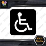 Handicap Rounded Square Wheelchair Sign Disabled Parking Decals Stickers Vinyl - Image 3