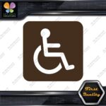 Handicap Rounded Square Wheelchair Sign Disabled Parking Decals Stickers Vinyl - Image 24