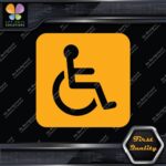 Handicap Rounded Square Wheelchair Sign Disabled Parking Decals Stickers Vinyl - Image 7