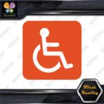 Handicap Rounded Square Wheelchair Sign Disabled Parking Decals Stickers Vinyl - Image 8