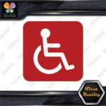 Handicap Rounded Square Wheelchair Sign Disabled Parking Decals Stickers Vinyl - Image 9