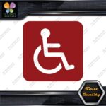 Handicap Rounded Square Wheelchair Sign Disabled Parking Decals Stickers Vinyl - Image 10