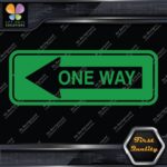 One Way Road Sign Left Arrow Rectangle No Background Decals Stickers Vinyl - Image 14