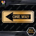 One Way Road Sign Left Arrow Rectangle No Background Decals Stickers Vinyl - Image 17