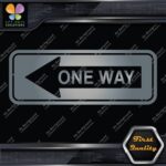 One Way Road Sign Left Arrow Rectangle No Background Decals Stickers Vinyl - Image 18