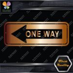 One Way Road Sign Left Arrow Rectangle No Background Decals Stickers Vinyl - Image 19