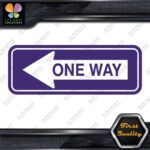 One Way Road Sign Left Arrow Rectangle No Background Decals Stickers Vinyl - Image 22