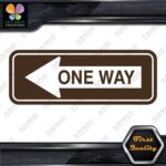 One Way Road Sign Left Arrow Rectangle No Background Decals Stickers Vinyl - Image 24