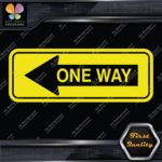 One Way Road Sign Left Arrow Rectangle No Background Decals Stickers Vinyl - Image 5