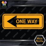 One Way Road Sign Left Arrow Rectangle No Background Decals Stickers Vinyl - Image 6