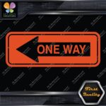 One Way Road Sign Left Arrow Rectangle No Background Decals Stickers Vinyl - Image 7