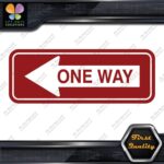 One Way Road Sign Left Arrow Rectangle No Background Decals Stickers Vinyl - Image 9