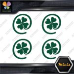 Clover Leaf 4 Four Petals Lucky Irish Pack of 4 MINI SIZE Decals Stickers Vinyl - Image 16