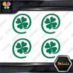 Clover Leaf 4 Four Petals Lucky Irish Pack of 4 MINI SIZE Decals Stickers Vinyl