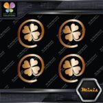 Clover Leaf 4 Four Petals Lucky Irish Pack of 4 MINI SIZE Decals Stickers Vinyl - Image 19