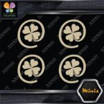 Clover Leaf 4 Four Petals Lucky Irish Pack of 4 MINI SIZE Decals Stickers Vinyl - Image 23