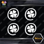Clover Leaf 4 Four Petals Lucky Irish Pack of 4 MINI SIZE Decals Stickers Vinyl - Image 4