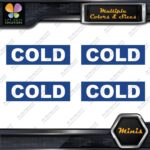 Cold Water Pipes Plumbing Identification 4 MINI SIZE Decals Stickers Vinyl