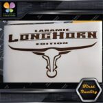 Compatible Laramie Longhorn Texas Horns Trucks Bull Logo Vinyl Decals Stickers