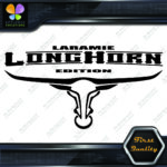 Compatible Laramie Longhorn Texas Horns Trucks Bull Logo Vinyl Decals Stickers - Image 3