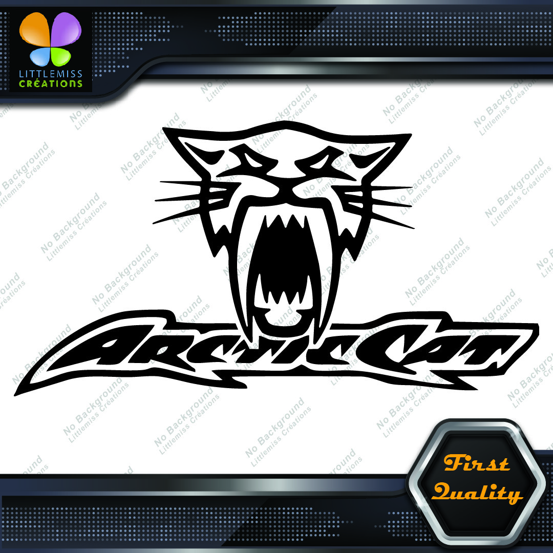 Compatible Arctic Cat Head Open Mouth Fangs Name Logo Vinyls Decals Stickers 276409610073 Compatible Arctic Cat Head Open Mouth Fangs Name Logo Vinyls Decals Stickers - Image 1