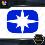 Compatible with Polaris O Star Snowmobile Letter Helmet Vinyl Decals Stickers