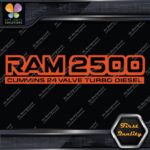 Compatible 2500 24 Valves Turbo Diesel Emblem Trucks Vinyl Decals Stickers