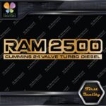 Compatible 2500 24 Valves Turbo Diesel Emblem Trucks Vinyl Decals Stickers - Image 17