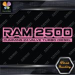 Compatible 2500 24 Valves Turbo Diesel Emblem Trucks Vinyl Decals Stickers - Image 21