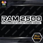 Compatible 2500 24 Valves Turbo Diesel Emblem Trucks Vinyl Decals Stickers - Image 4