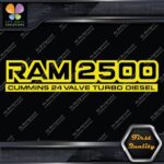 Compatible 2500 24 Valves Turbo Diesel Emblem Trucks Vinyl Decals Stickers - Image 6