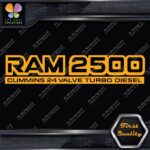 Compatible 2500 24 Valves Turbo Diesel Emblem Trucks Vinyl Decals Stickers - Image 7