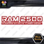 Compatible 2500 24 Valves Turbo Diesel Emblem Trucks Vinyl Decals Stickers - Image 8