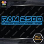 Compatible 2500 24 Valves Turbo Diesel Emblem Trucks Vinyl Decals Stickers - Image 10