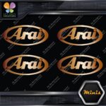 Compatible Arai Helmets Oval Emblem Pack of 4 MINI SIZE Decals Stickers Vinyl - Image 19