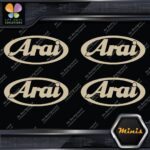 Compatible Arai Helmets Oval Emblem Pack of 4 MINI SIZE Decals Stickers Vinyl - Image 23