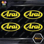Compatible Arai Helmets Oval Emblem Pack of 4 MINI SIZE Decals Stickers Vinyl - Image 6