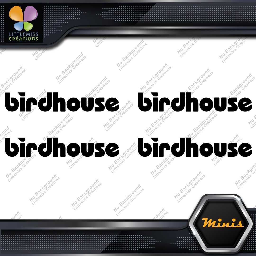 Compatible Birdhouse Skateboards Name Pack Of 4 MINI SIZE Decals Stickers Vinyl 277271629783 Compatible Birdhouse Skateboards Name Pack of 4 MINI SIZE Decals Stickers Vinyl - Image 1